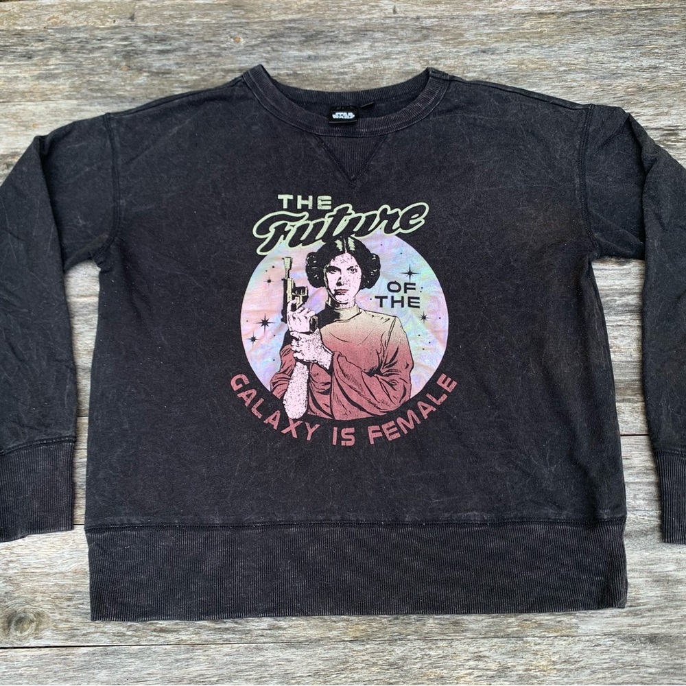 Star Wars Princess Leia “The future of the galaxy is female” sweatshirt RARE